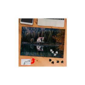 5066 Göl Başında Ahşap Ev 240 Parça Puzzle Yapboz Tablo