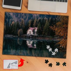 5066 Göl Başında Ahşap Ev 240 Parça Puzzle Yapboz Tablo