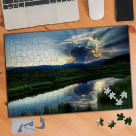 508 Gün Işığı Çimenlik Gökyüzü 240 Parça Puzzle Yapboz Tablo