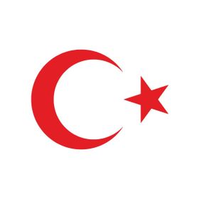 50x35 cm Ay Yıldız Kırmızı Araba Laptop Duvar Folyo Sticker