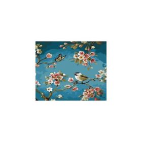 50x65 cm Myglobal Daldaki Kuşlar 1 Sayılarla Boyama Seti Rulo Duvar Sticker