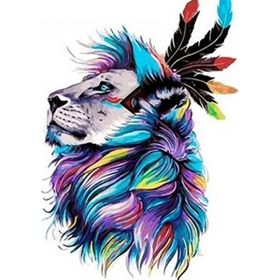 50x65 cm Myglobal Kaptan Aslan Sayılarla Boyama Seti Rulo Duvar Sticker