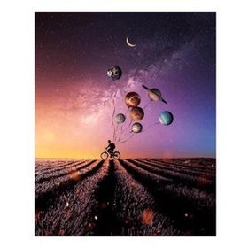 50x65 cm Peşimdeki Evren Sayılarla Boyama Seti Rulo Duvar Sticker