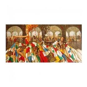 50x65 cm Renkli Elbise Sayılarla Boyama Seti Çerçevesiz Duvar Sticker