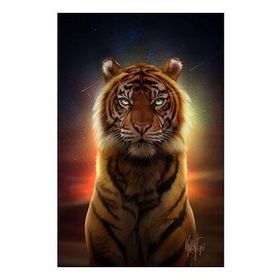 50x65 cm Ritüel Kaplanı Sayılarla Boyama Seti Rulo Duvar Sticker