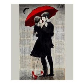 50x65 cm Romantik Şemsiye Anısı 3 Sayılarla Boyama Seti Rulo Duvar Sticker