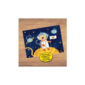 51 Kedi Astronot İp Gezegen 24 Parça Çocuklara Özel Yapboz Tablo
