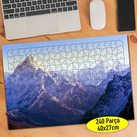 51093160 Yüksek Karlı Dağ Manzarası 240 Parça Puzzle Yapboz