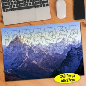 51093160 Yüksek Karlı Dağ Manzarası 240 Parça Puzzle Yapboz