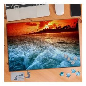 512 Kızıl Güneş Dalgalı Deniz 240 Parça Puzzle Yapboz Tablo