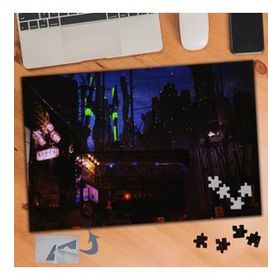 513 Tokyo Sokakları Gece Şehir 240 Parça Puzzle Yapboz Tablo