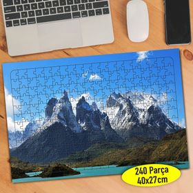 51408261 Yüksek Karlı Dağ Manzarası 240 Parça Puzzle Yapboz
