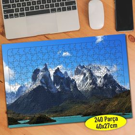 51408261 Yüksek Karlı Dağ Manzarası 240 Parça Puzzle Yapboz