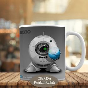 52 Yapay Zeka Teknolojisi Robot Baskılı Kupa Bardak
