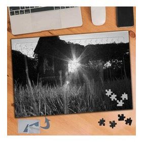 521 Siyah Beyaz Yansıyan Işık240 Parça Puzzle Yapboz Tablo
