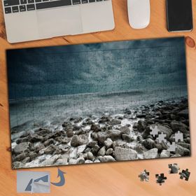 522 Kapalı Gökyüzü Taşlı Deniz 240 Parça Puzzle Yapboz Tablo