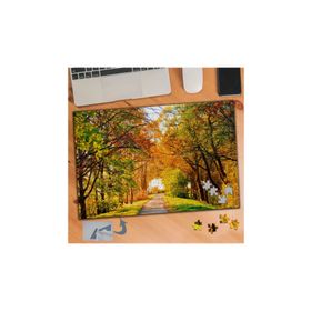 523 Yeşil Turuncu Yapraklı Ağaçlar 240 Parça Puzzle Yapboz Tablo