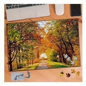 523 Yeşil Turuncu Yapraklı Ağaçlar 240 Parça Puzzle Yapboz Tablo