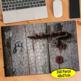 52348839 Eski Tahta Kapı Kilidi Nostalji 240 Parça Puzzle Yapboz