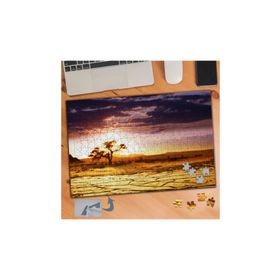 524 Kurak Çöl Mor Gökyüzü 240 Parça Puzzle Yapboz Tablo