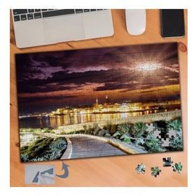 525 Şehir Akşamı Yürüyüş Yolu 240 Parça Puzzle Yapboz Tablo