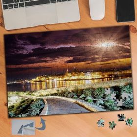 525 Şehir Akşamı Yürüyüş Yolu 240 Parça Puzzle Yapboz Tablo