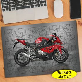 52590655 Kırmızı Lüks Motorsiklet 240 Parça Puzzle Yapboz