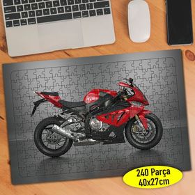 52590655 Kırmızı Lüks Motorsiklet 240 Parça Puzzle Yapboz