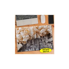 52617 Ahşap Tahta Üzerinde Ağaç Talaşı 240 Parça Puzzle Yapboz
