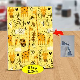 526835569 Çizimsel Sevimli Zürafa 99 Parça Puzzle Yapboz Tablo