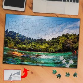 5301 Deniz Yüzme Tatil Doğa 240 Parça Puzzle Yapboz Tablo