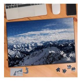 532 Karlı Dağlar Doğa Manzarası 240 Parça Puzzle Yapboz Tablo