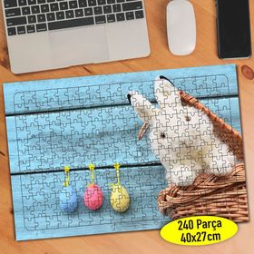 5328 Paskalya Yumurtaları Sevimli Tavşan 240 Parça Puzzle Yapboz