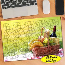 535376 Çimenler Üstünde Meyve Sepeti 240 Parça Puzzle Yapboz