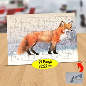 5356351 Karın Altındaki Kızıl Tilki 99 Parça Puzzle Yapboz Tablo
