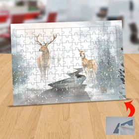 5356529 Sisli Hava İçinde Geyikler 99 Parça Puzzle Yapboz Tablo