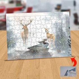 5356529 Sisli Hava İçinde Geyikler 99 Parça Puzzle Yapboz Tablo