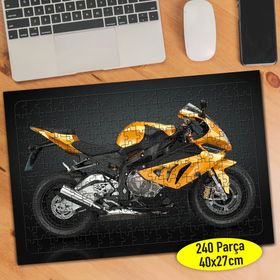 53603506 Gold Rengi Lüks Motorsiklet 240 Parça Puzzle Yapboz