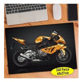 53603506 Gold Rengi Lüks Motorsiklet 240 Parça Puzzle Yapboz