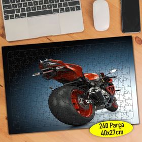 53646706 Kırmızı Rengi Lüks Motorsiklet 240 Parça Puzzle Yapboz