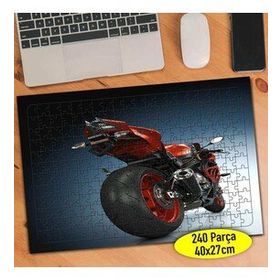 53646706 Kırmızı Rengi Lüks Motorsiklet 240 Parça Puzzle Yapboz