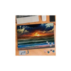 537 Dalgalı Denize Ve Gün Batımı 240 Parça Puzzle Yapboz Tablo