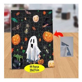 53817346 Happy Hallowen Şeker Şaka 99 Parça Puzzle Yapboz Tablo
