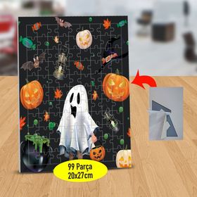 53817346 Happy Hallowen Şeker Şaka 99 Parça Puzzle Yapboz Tablo