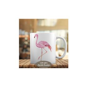53876-15697 Watercolor Pembe Flamingo Kupa Bardak
