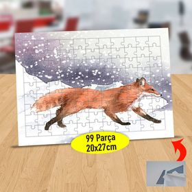 5387656367 Karda Koşan Kızıl Tilki 99 Parça Puzzle Yapboz Tablo