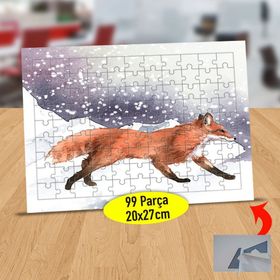 5387656367 Karda Koşan Kızıl Tilki 99 Parça Puzzle Yapboz Tablo