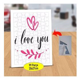 5387658152 I Love You Yazılı 99 Parça Puzzle Yapboz Tablo