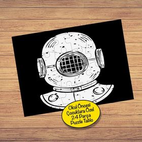 538768373 Astronot Kafası 24 Parça Çocuklara Özel Yapboz Tablo