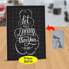538768569 Let Your Dream Yazılı 99 Parça Puzzle Yapboz Tablo